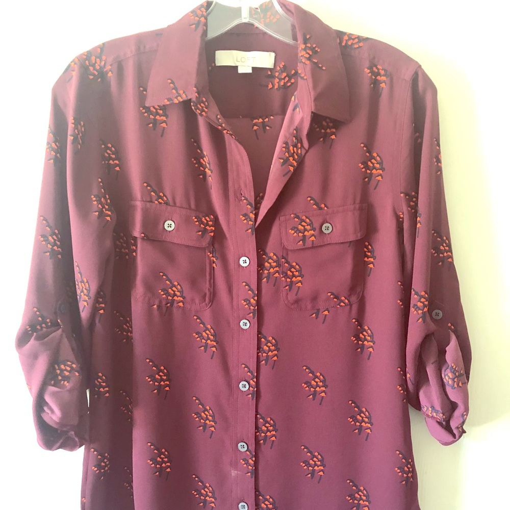 Floral Patterned Utility Blouse